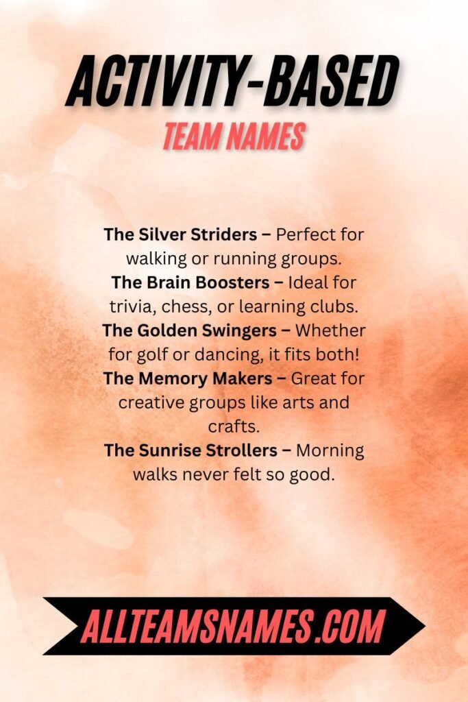 Activity-Based Team Names
